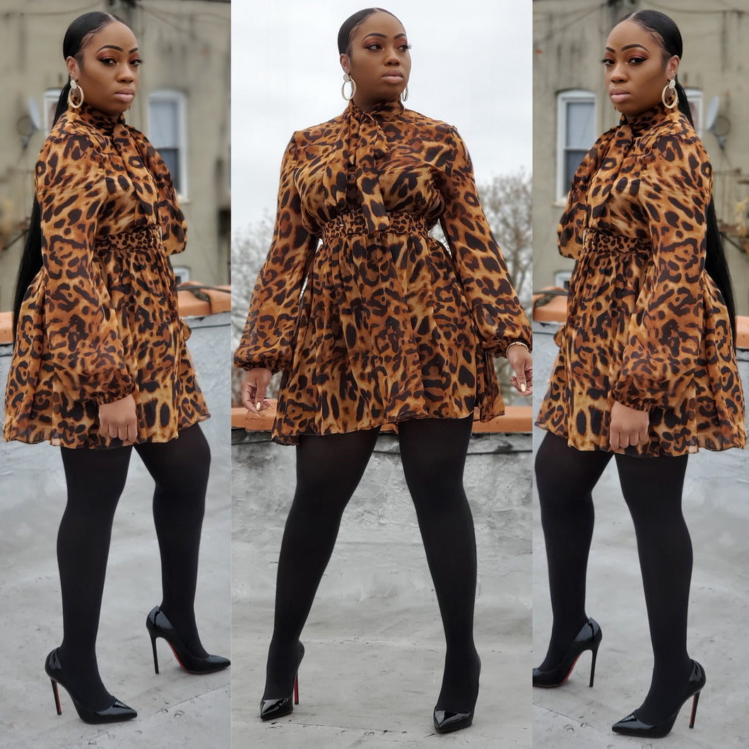 KELIS PRINT FLARE DRESS