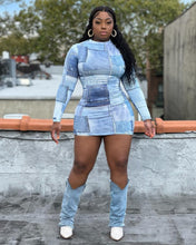 DEMI DENIM PATCH DRESS