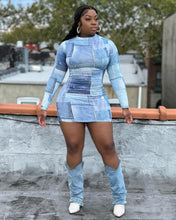 DEMI DENIM PATCH DRESS