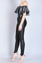 CRISS CROSS HEAVEN FAUX LEATHER PANTS