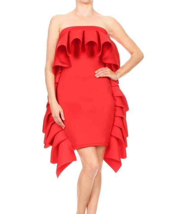 VERSATILE QUEEN DRESS/SKIRT- RED