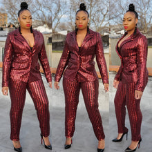 BOSS CHICK SEQUINS BLAZER PANT SET