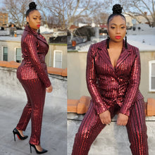 BOSS CHICK SEQUINS BLAZER PANT SET