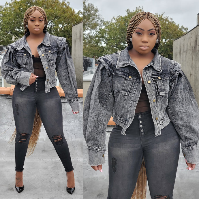 TONI CROP DENIM JACKET