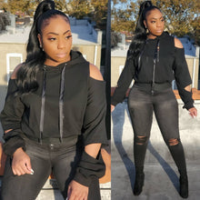 NEEKS BLING CUTOUT HOODIE