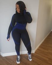 DANIELA ZIPPER ACTIVE SET (BLUE/BLACK)