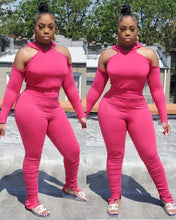 VICKI OFF THE SHOULDER SET (HOT PINK)