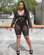 KHOLE ROUCHED ROMPER (BLACK)