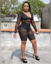 KHOLE ROUCHED ROMPER (BLACK)
