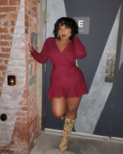 DEANDRA SWEATER DRESS (BURGUNDY)
