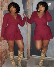 DEANDRA SWEATER DRESS (BURGUNDY)
