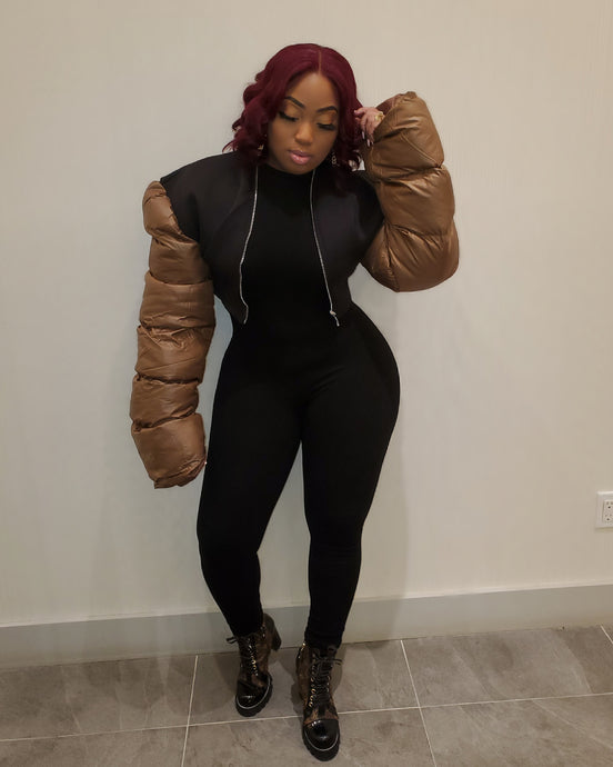 MYA PUFFER JACKET (BROWN)